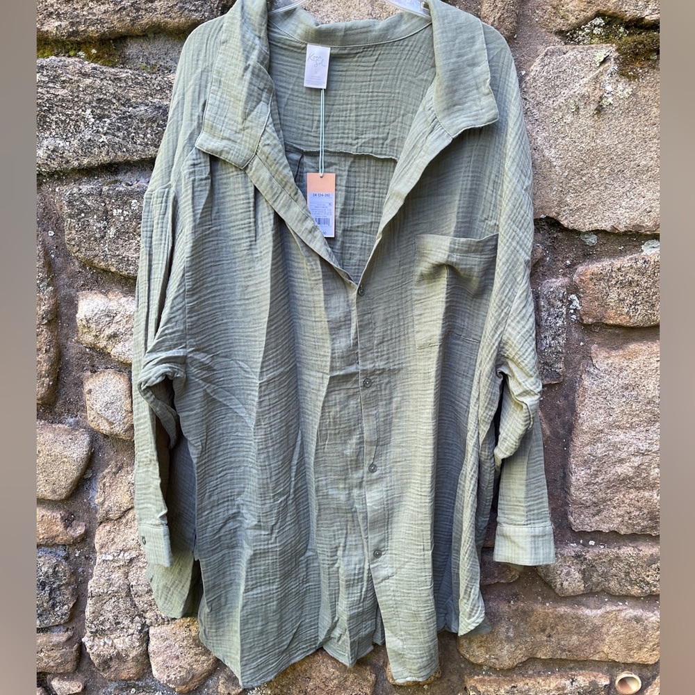 NWT! PLUS SIZE! Kona Sol Green Cover Up